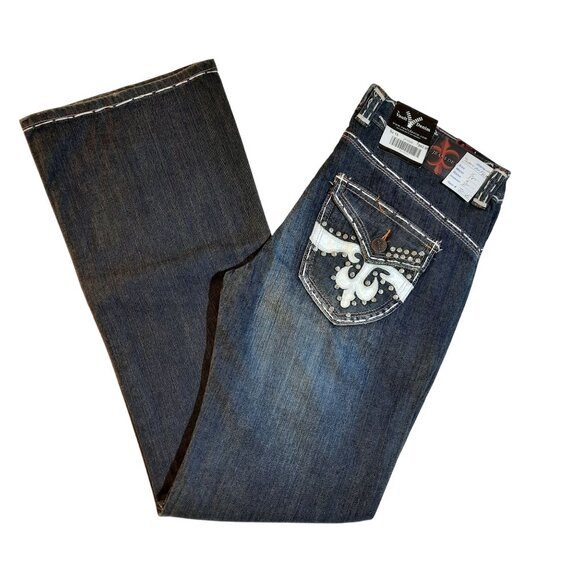 NWT Women's Darkwash Boot Cut Jeans Size 15 - Picture 1 of 2